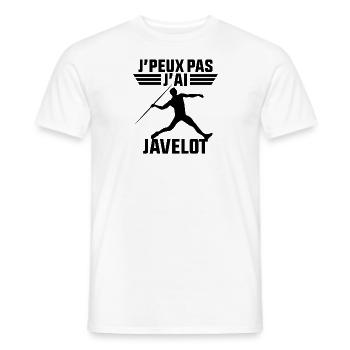 J'peux pas j'ai Javelot / lancer de javelot - T-shirt homme - blanc - Devant - AI Model Male 178 dark (178cm)