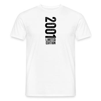 2001 Cadeau Anniversaire 2001 édition limitée 2001 - T-shirt homme - blanc - Devant - AI Model Male 178 dark (178cm)