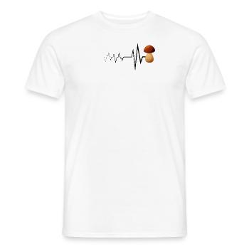 Steinpilze mit Herzschlag - Männer T-Shirt - Weiß - Vorne - AI Model Male 178 dark (178cm)