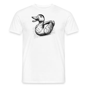 Duck - Men's T-Shirt - white - Front - AI Model Male 178 dark (178cm)
