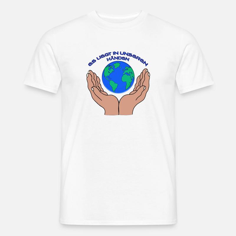 Save the World - Männer T-Shirt - Weiß