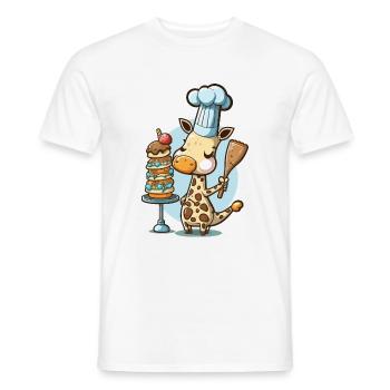 Cuisson à la commande - T-shirt homme - blanc - Devant - AI Model Male 178 dark (178cm)