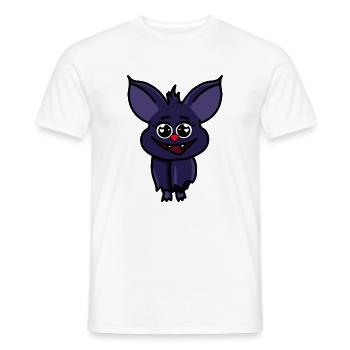 Chauve-souris Halloween Enfants Mignon Coeurs Yeux Chauve-souris - T-shirt homme - blanc - Devant - AI Model Male 178 dark (178cm)
