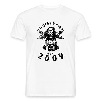 16th Birthday I've been going full throttle since 03/2009 - Men's T-Shirt - white - Front - AI Model Male 178 dark (178cm)