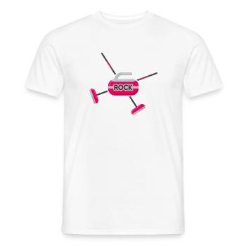 Curling Curling Curling Stone Curler - T-shirt homme - blanc - Devant - AI Model Male 178 dark (178cm)