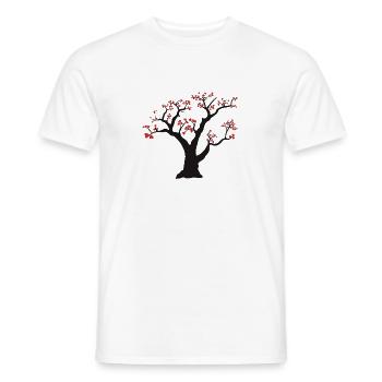 tree - Men's T-Shirt - white - Front - AI Model Male 178 dark (178cm)