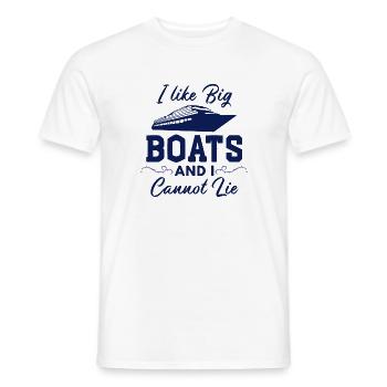 J’aime les Gros Boats et je ne sais pas faire de drôles - T-shirt homme - blanc - Devant - AI Model Male 178 dark (178cm)