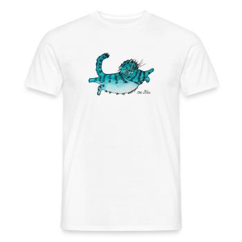 blaue Fluffy - Männer T-Shirt - Weiß - Vorne - AI Model Male 178 dark (178cm)