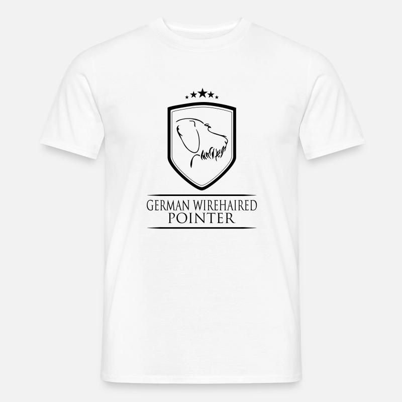GERMAN WIREHAIRED POINTER WAPPEN - Männer T-Shirt - Weiß