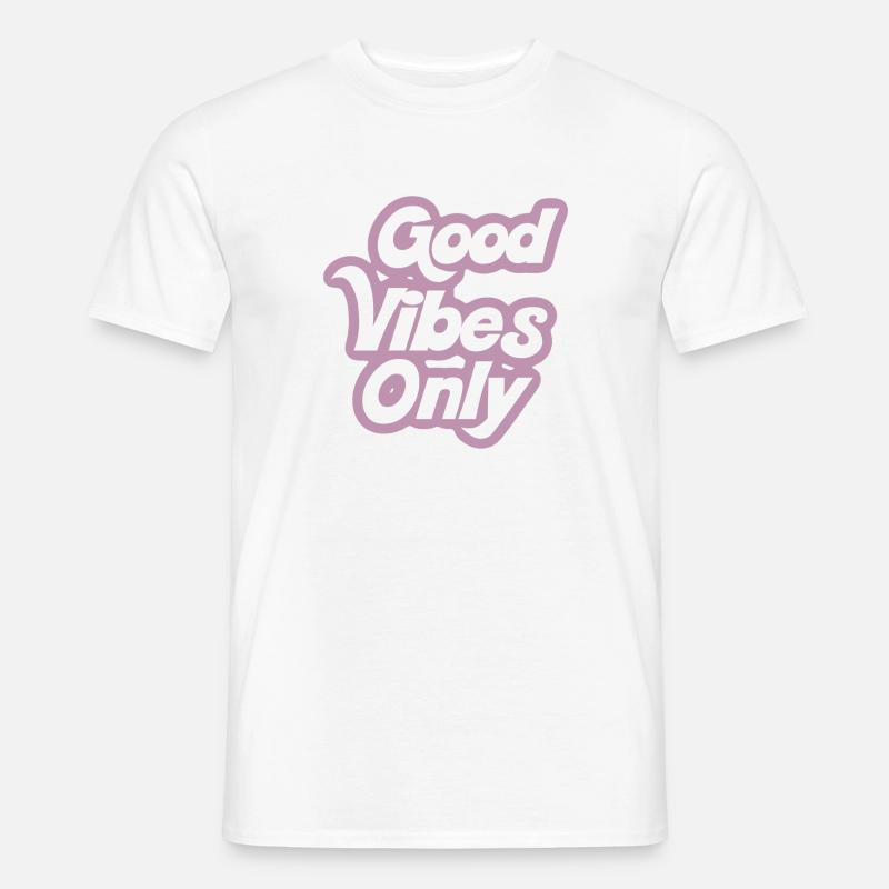 Good Vibes Only - Männer T-Shirt - Weiß