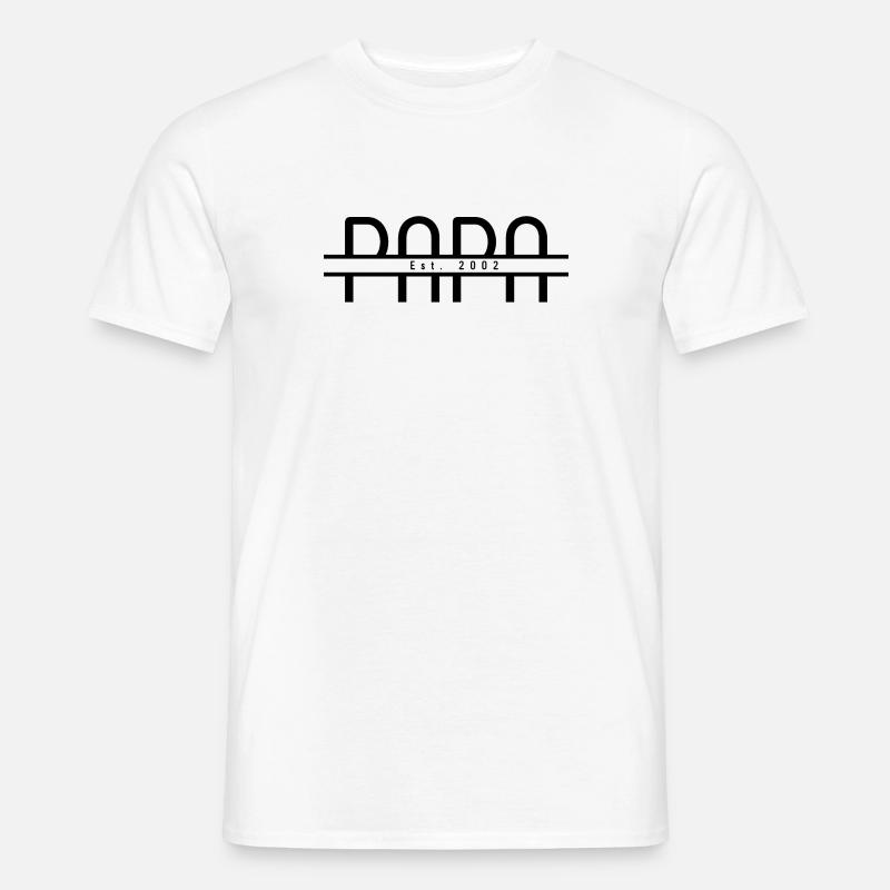 Papa Est 2002 - Männer T-Shirt - Weiß