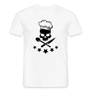 Cooking Skull - T-shirt homme - blanc - Devant - AI Model Male 178 dark (178cm)