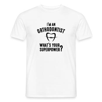 JE SUIS ORTHODONTISTE B - T-shirt homme - blanc - Devant - AI Model Male 178 dark (178cm)