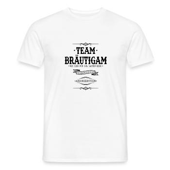 Team Bräutigam JGA Abschiedstour Feiern Party - Männer T-Shirt - Weiß - Vorne - AI Model Male 178 dark (178cm)