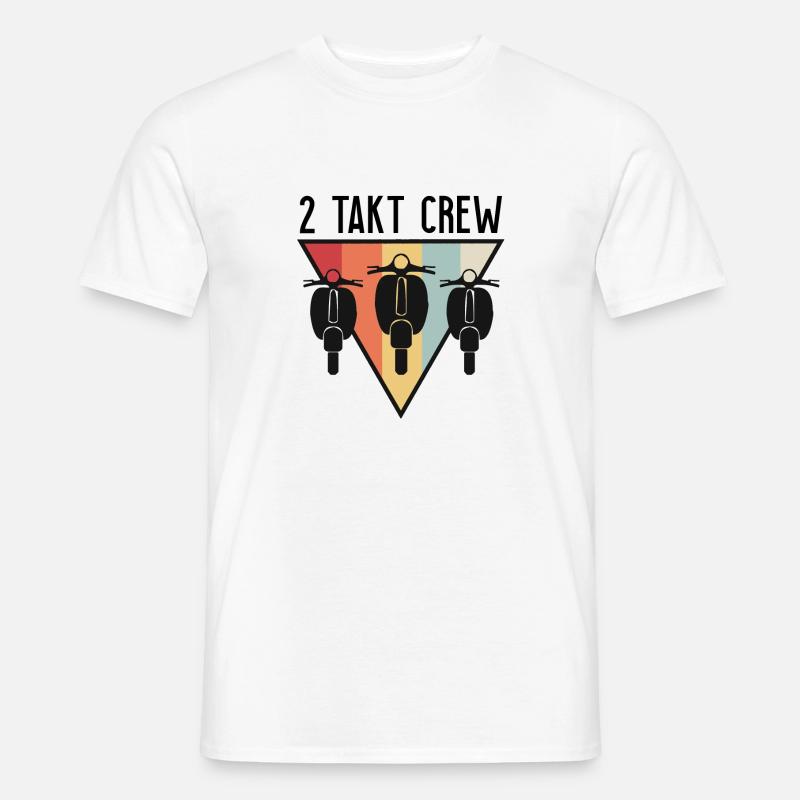 Roller Motorroller Moped - Männer T-Shirt - Weiß