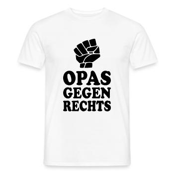 Opas gegen rechts - Männer T-Shirt - Weiß - Vorne - AI Model Male 178 dark (178cm)