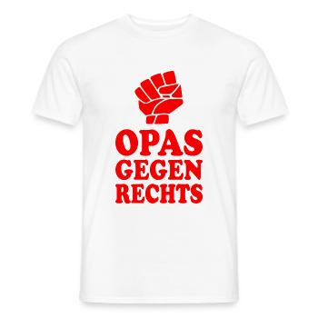 Opas gegen rechts - Männer T-Shirt - Weiß - Vorne - AI Model Male 178 dark (178cm)