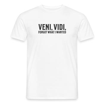Veni, Vidi, J’ai oublié ce que je voulais - T-shirt homme - blanc - Devant - AI Model Male 178 dark (178cm)