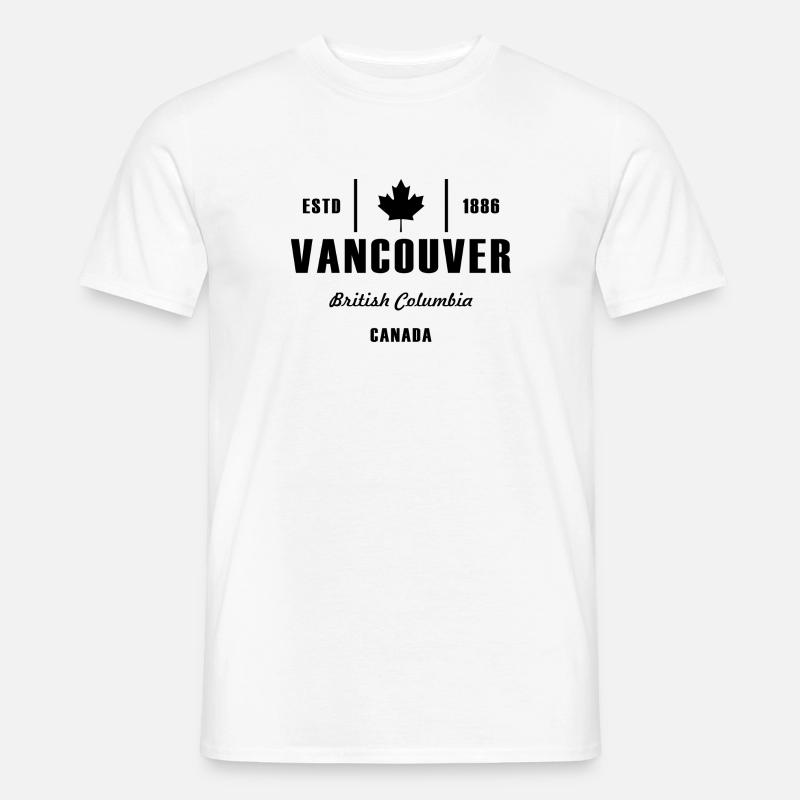 Vancouver canada Geschenk Flagge Kanadisch - Männer T-Shirt - Weiß