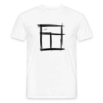 Fenster, handgezeichnet, Bleistiftzeichnung - Männer T-Shirt - Weiß - Vorne - AI Model Male 178 dark (178cm)