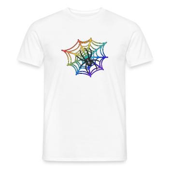 spider love arachnoid tarantula spider web net - Men's T-Shirt - white - Front - AI Model Male 178 dark (178cm)