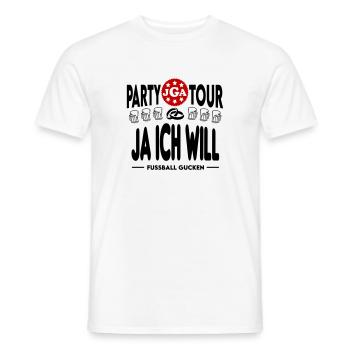 Jga Ja ich will Fussball gucken Hochzeit Party - Männer T-Shirt - Weiß - Vorne - AI Model Male 178 dark (178cm)
