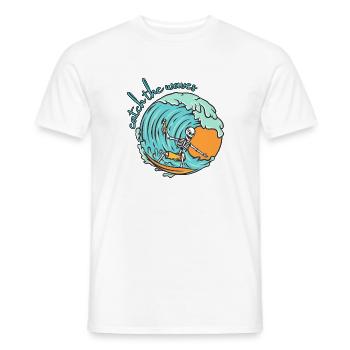 Attrapez les vagues - Surfeur - T-shirt homme - blanc - Devant - AI Model Male 178 dark (178cm)