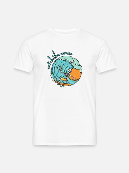 Catch the Waves - Surfer - Men's T-Shirt - white