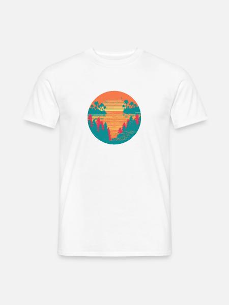 Tropical sunset - Men's T-Shirt - white