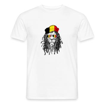 Motocycliste Belge Motard Belgique - T-shirt homme - blanc - Devant - AI Model Male 178 dark (178cm)