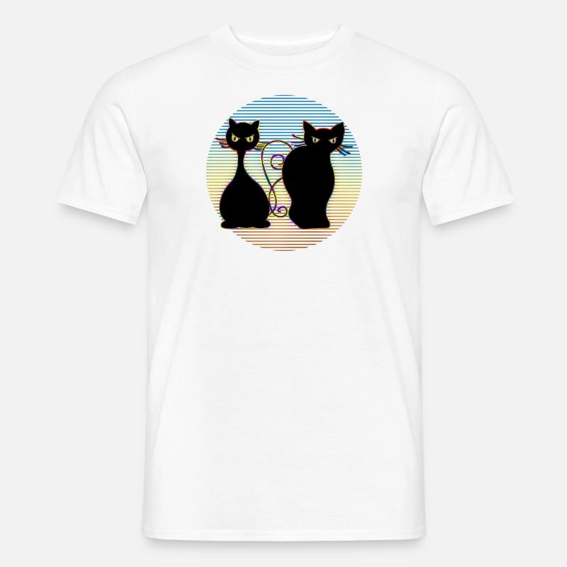 Katzen - Männer T-Shirt - Weiß