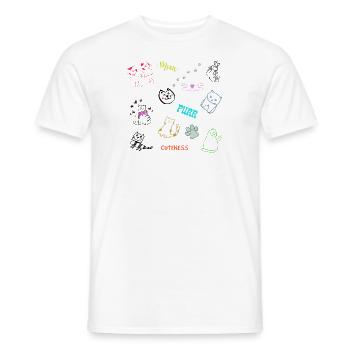 Cute Doodle Art - Men's T-Shirt - white - Front - AI Model Male 178 dark (178cm)