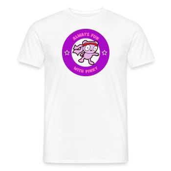 Always fun with Pinky Design. - Men's T-Shirt - white - Front - AI Model Male 178 dark (178cm)