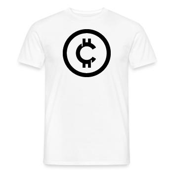 Crypto-monnaie Crypto Logo - T-shirt homme - blanc - Devant - AI Model Male 178 dark (178cm)