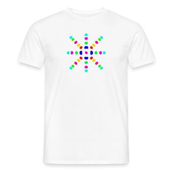 Point de couleur - T-shirt homme - blanc - Devant - AI Model Male 178 dark (178cm)