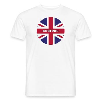 Romford United Kingdom - Men's T-Shirt - white - Front - AI Model Male 178 dark (178cm)