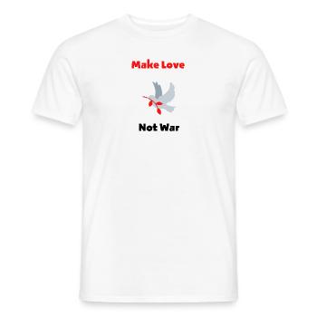 Make Love Not War - Männer T-Shirt - Weiß - Vorne - AI Model Male 178 dark (178cm)