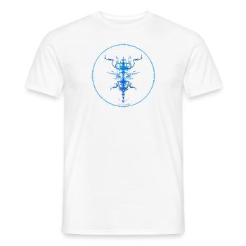 Mystique Collection ~ light blue ~ n°8 - Men's T-Shirt - white - Front - AI Model Male 178 dark (178cm)
