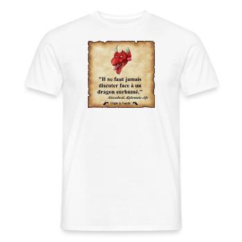 dragon enrhumé - T-shirt homme - blanc - Devant - AI Model Male 178 dark (178cm)