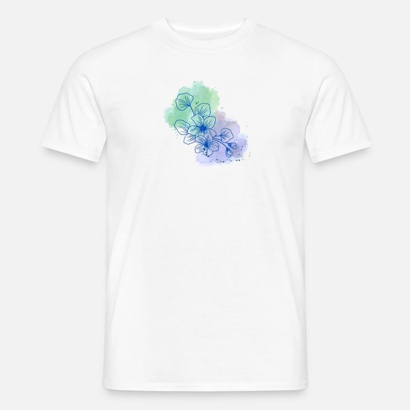 Flowerpower explosion - Männer T-Shirt - Weiß