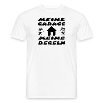 Garage - Männer T-Shirt - Weiß - Vorne - AI Model Male 178 dark (178cm)