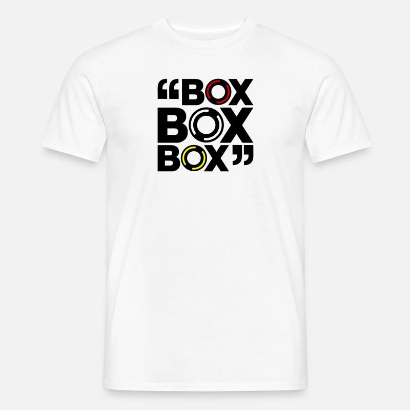 "Box Box Box" Racing Tyre Compound Design - Men's T-Shirt - white