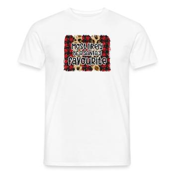 Christmas Squad - Most Likely - Funny Christmas - Men's T-Shirt - white - Front - AI Model Male 178 dark (178cm)