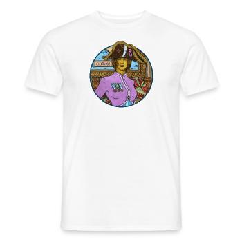LA BARONNE POPOTANE - T-shirt homme - blanc - Devant - AI Model Male 178 dark (178cm)