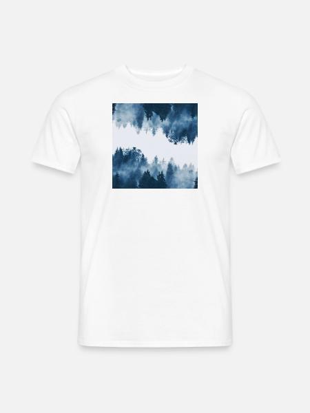 Wald im Nebel - Männer T-Shirt - Weiß
