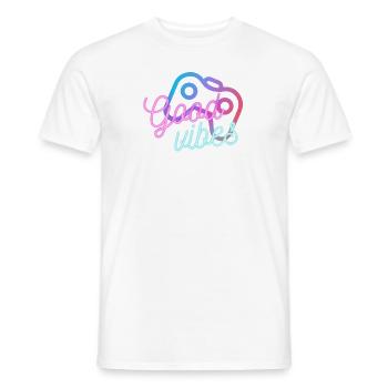 Design gamer good vibes - T-shirt homme - blanc - Devant - AI Model Male 178 dark (178cm)