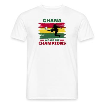 Ghana Football 2022 supporter of Ghana football - Men's T-Shirt - white - Front - AI Model Male 178 dark (178cm)