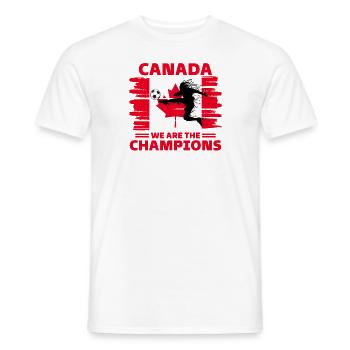 Canada Football 2022 supporter Canadian Football - Men's T-Shirt - white - Front - AI Model Male 178 dark (178cm)