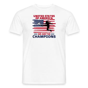 United States of America Football 2022 supporter - Men's T-Shirt - white - Front - AI Model Male 178 dark (178cm)