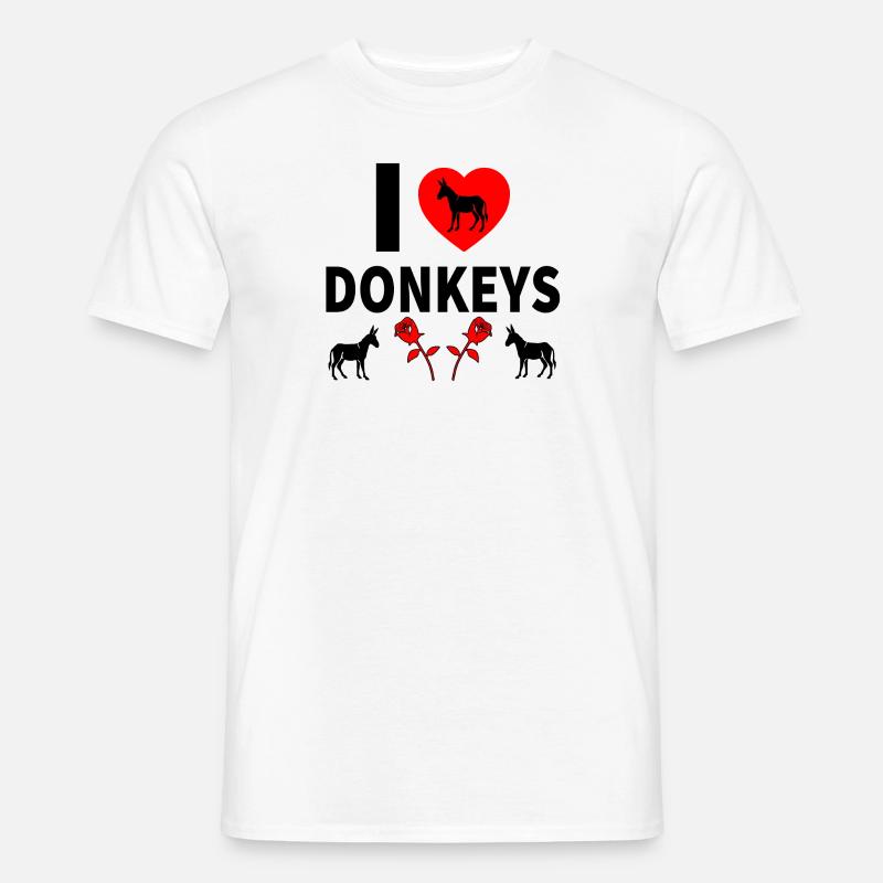 Esel - Männer T-Shirt - Weiß